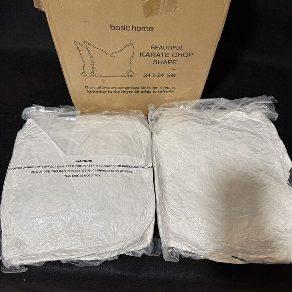 Euro Throw Pillow Inserts 24x24 Perfect Karate Chop Decorative Down Feather - Picture 4 of 4